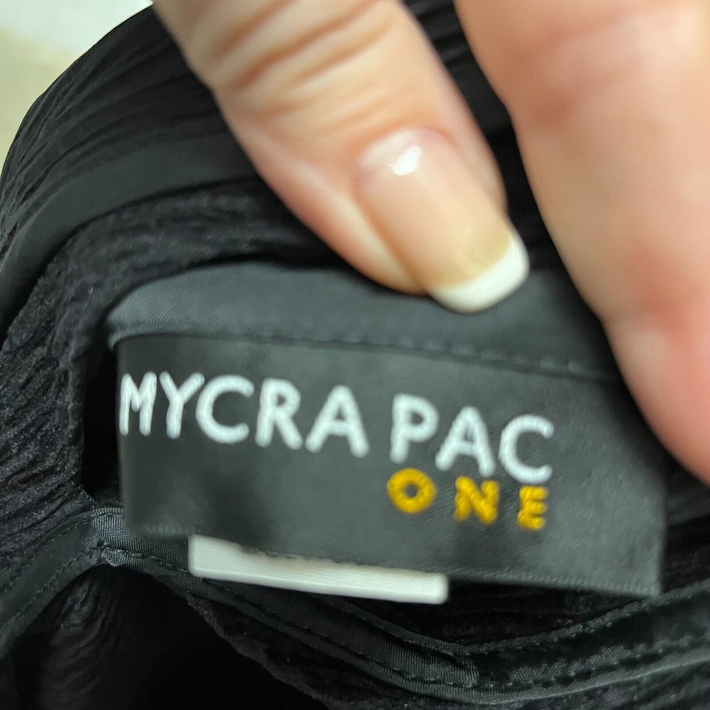 Mycra Pan One Reversible Coat Black Hood Artsy Style Size 1‎ - S/M Fits Large L - Picture 11 of 12